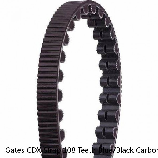 Gates CDX Strap 108 Teeth Blue/Black Carbon Drive Belt Centre Track #1 image